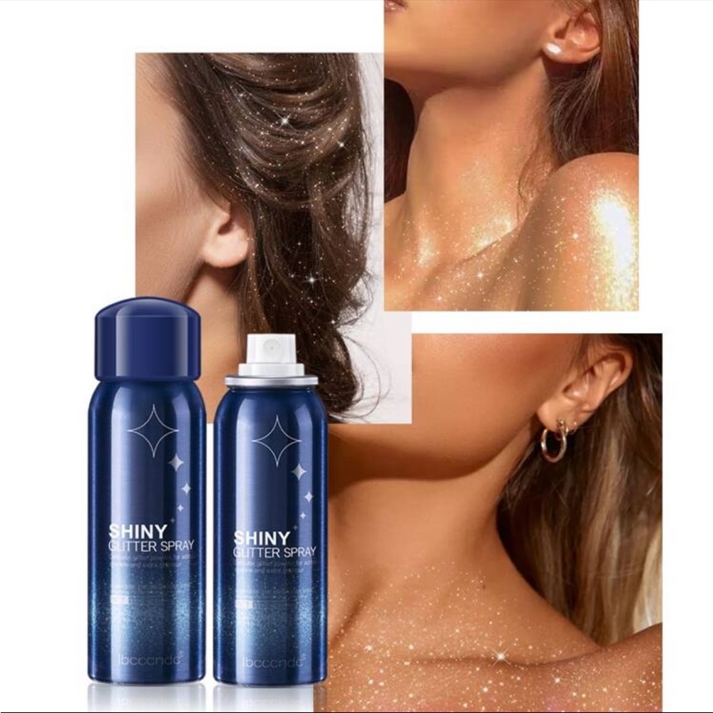 Temporary Glitter Spray, Body Shimmery Spray For Skin, Face, Hair And Clothing
